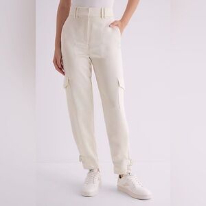 Super High Waisted Satin Cargo
Ankle Pant | Express